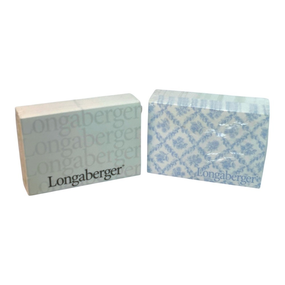 Longaberger Sticky Note Pads Sets Floral & Logo Style New In Package Lot of 2